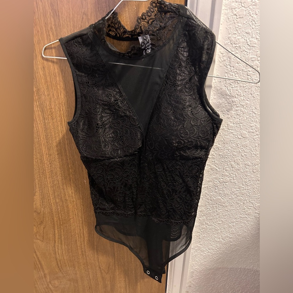 Lace black bodysuit